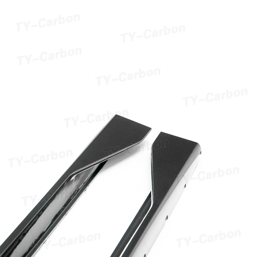 For BMW M3 G80 M4 G82 Dry Carbon Fiber Side Skirt Sill Insert