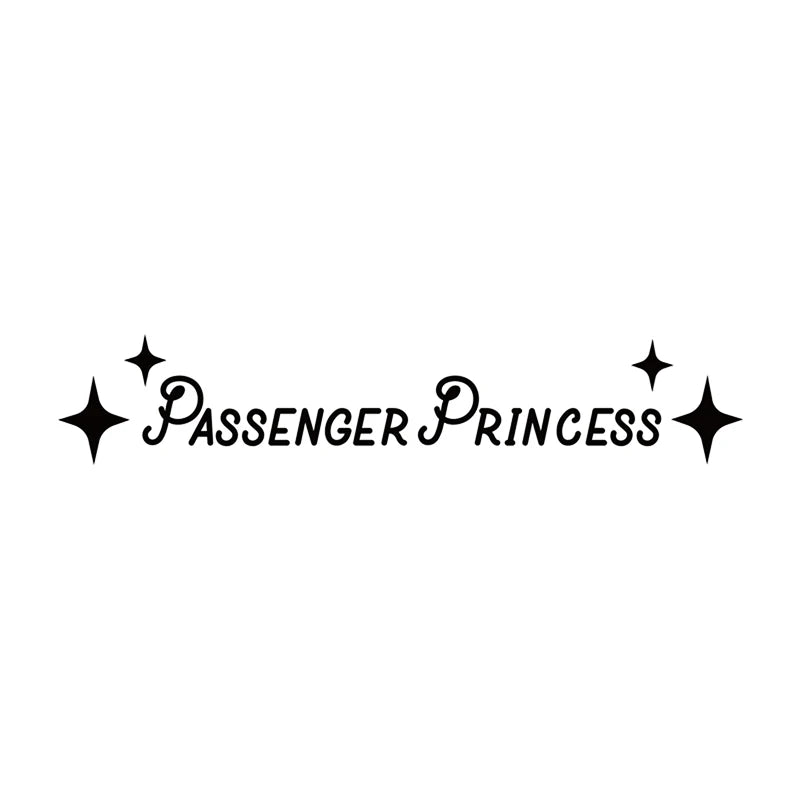1PC Interior Creative Passenger Princess Mirror Decal Cute Vinyl