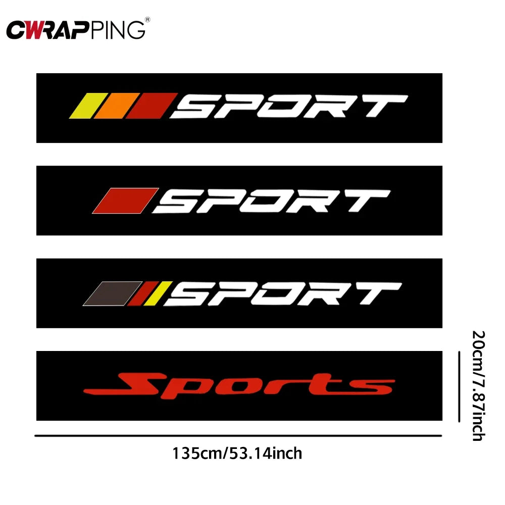 Sport Stickers Vinyl Wrap Film Front Windshield Sunscreen Decals