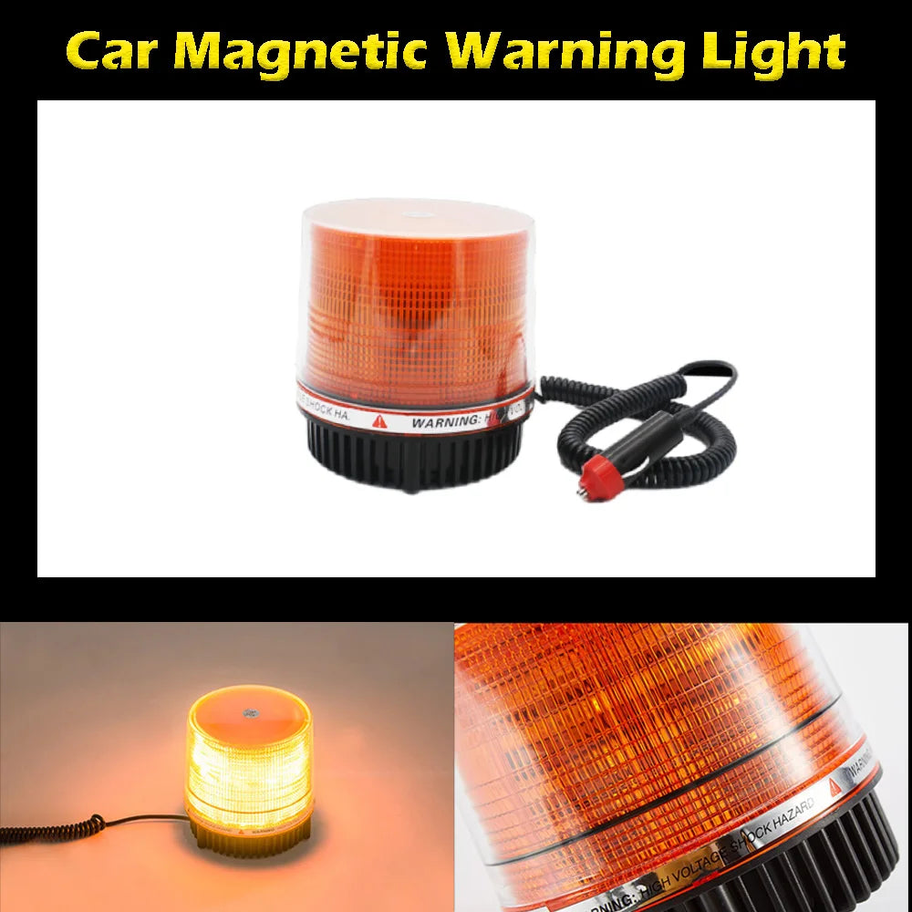 For Vehicles Equipped Magnetic Warning Amber Suitable A 12 V Dc