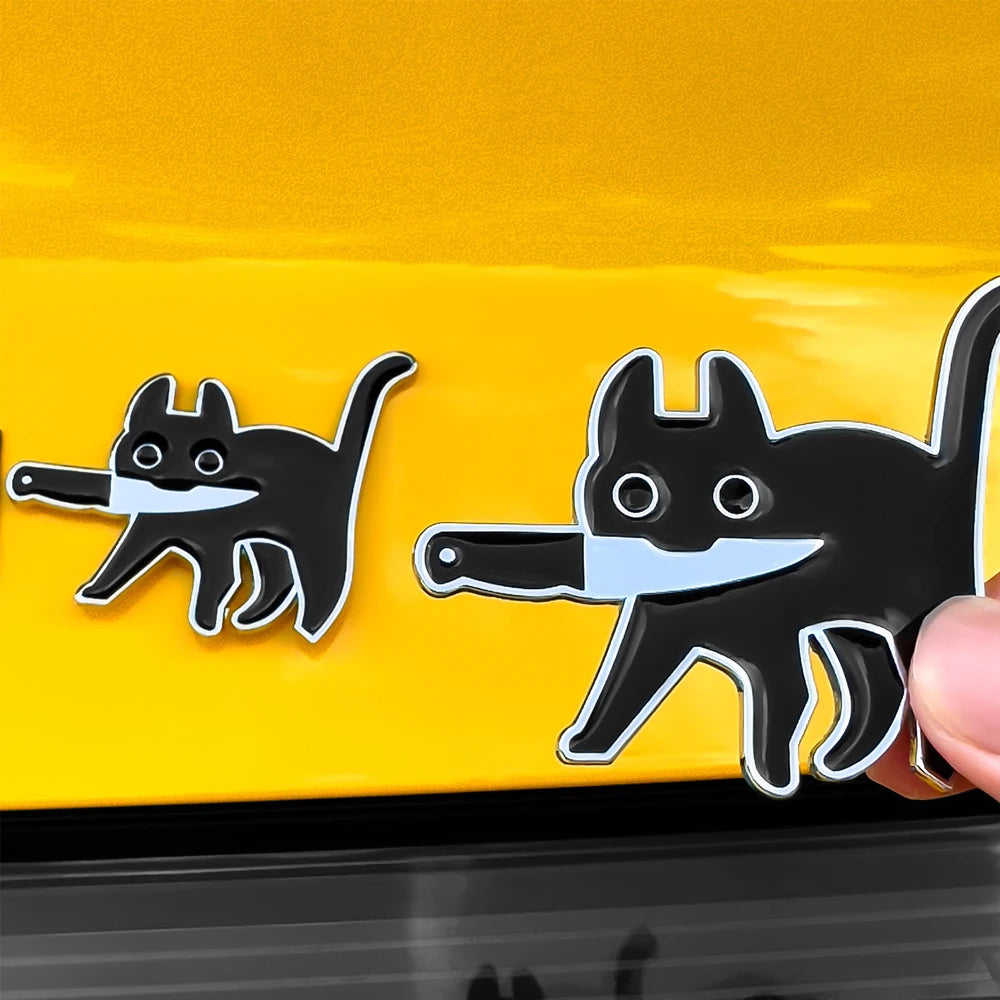 For Auto Decoration Accessories 1PC Cat Sticker 3D Metal Sport