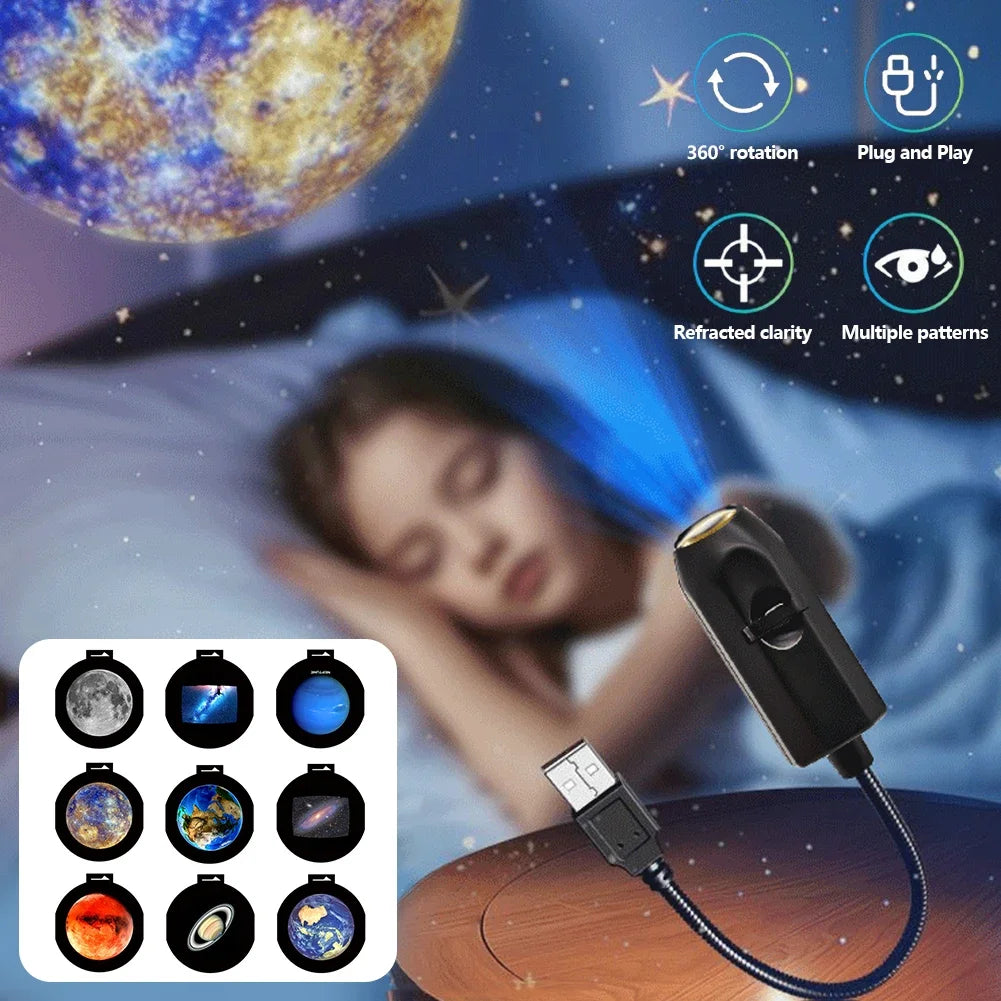 Atmosphere Star Moon Globe Projector USB Night Room Wall
