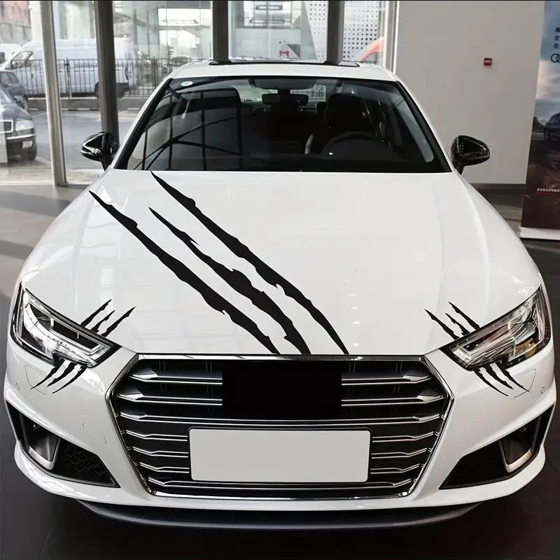 Monster Claw Hood Sticker Creative Reflective Stickers Devil Paw