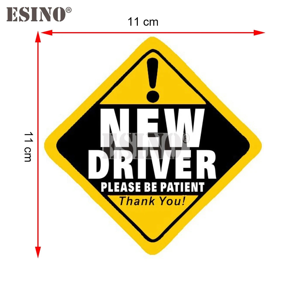 Warning Please Be Patient Driver Adhesive Pvc Waterproof Sticker