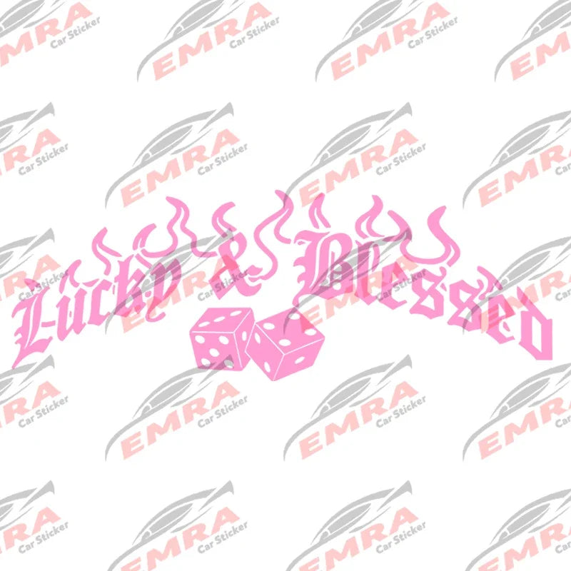 For Windshield Rear Window Lucky Blessed Sticker Banner Jdm