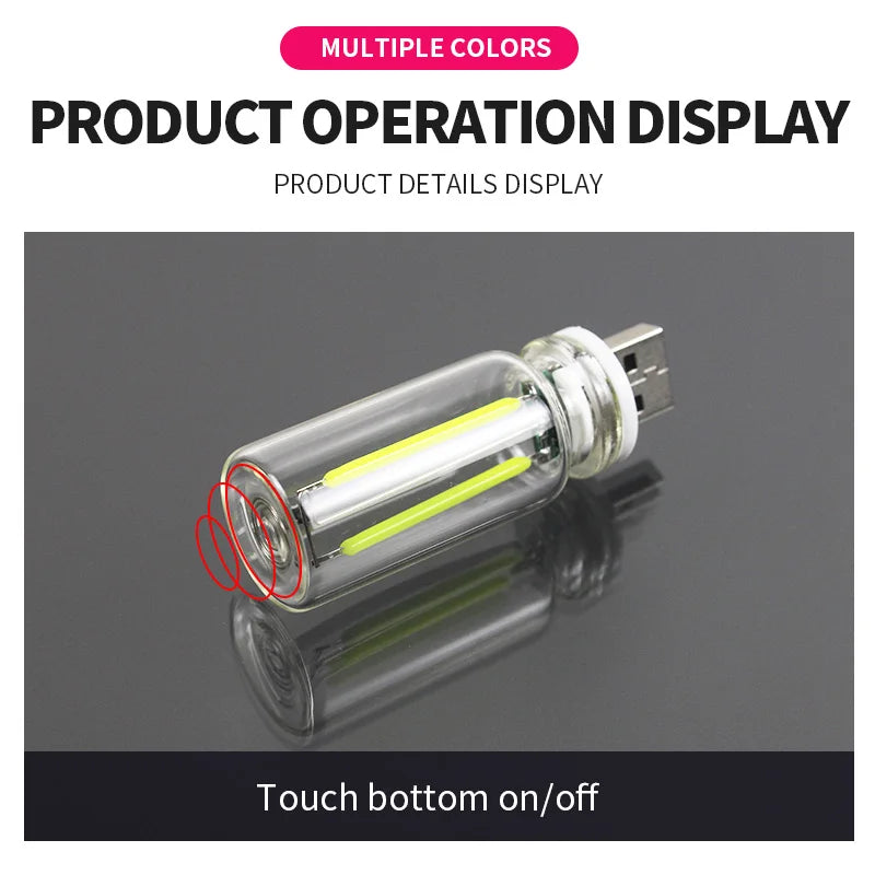 USB Night Touch Dimmable Filament Portable Lighting Atmosphere