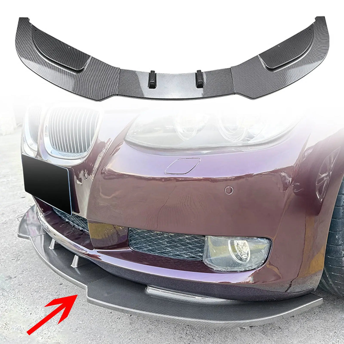For BMW 3 Series E92 E93 Front Bumper Lip Spoiler Canard