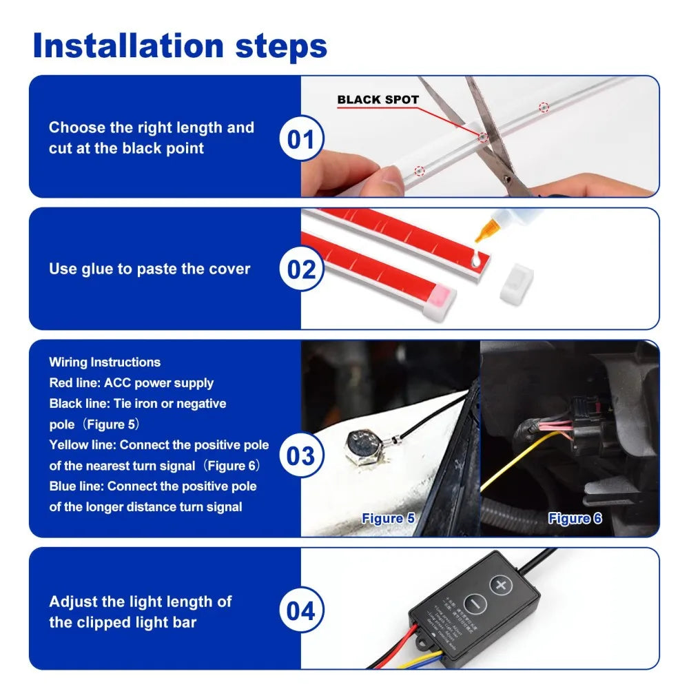 Daytime Running Strip Red Yellow Dual Color Plug Play
