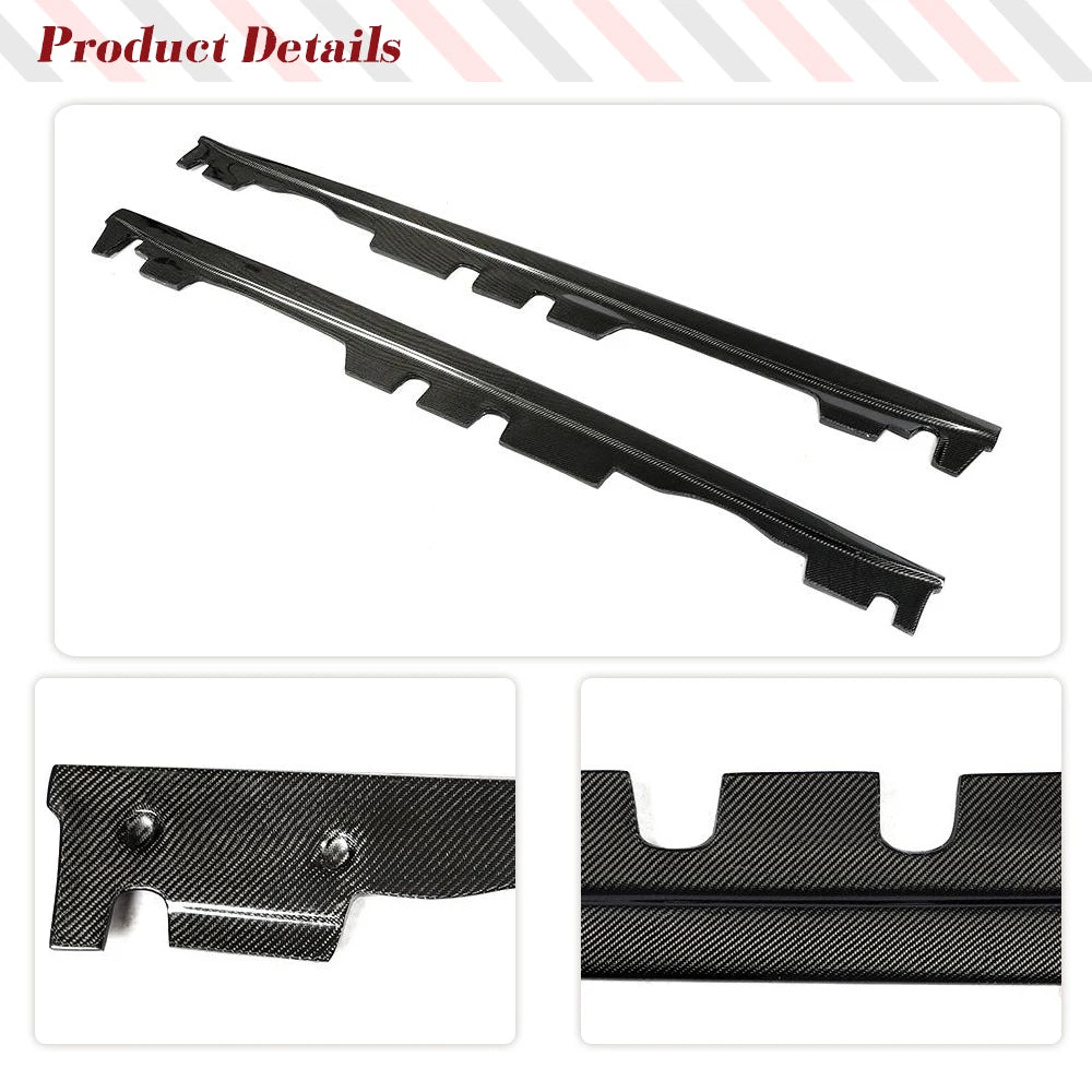 For BMW 3 Series E92 E93 Carbon Fiber Side Skirts Extension Lips