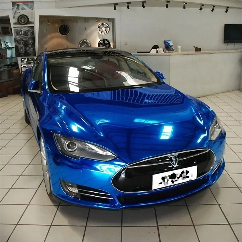 Flexible Gloss Chrome Mirror Vinyl Wraps Wrapping Film Sticker