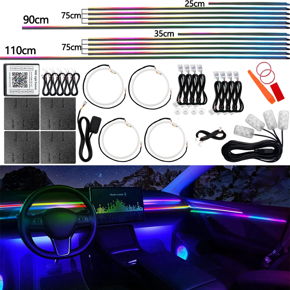 For BMW Benz Audi Honda Toyota In Symphony Dual Zone Ambient
