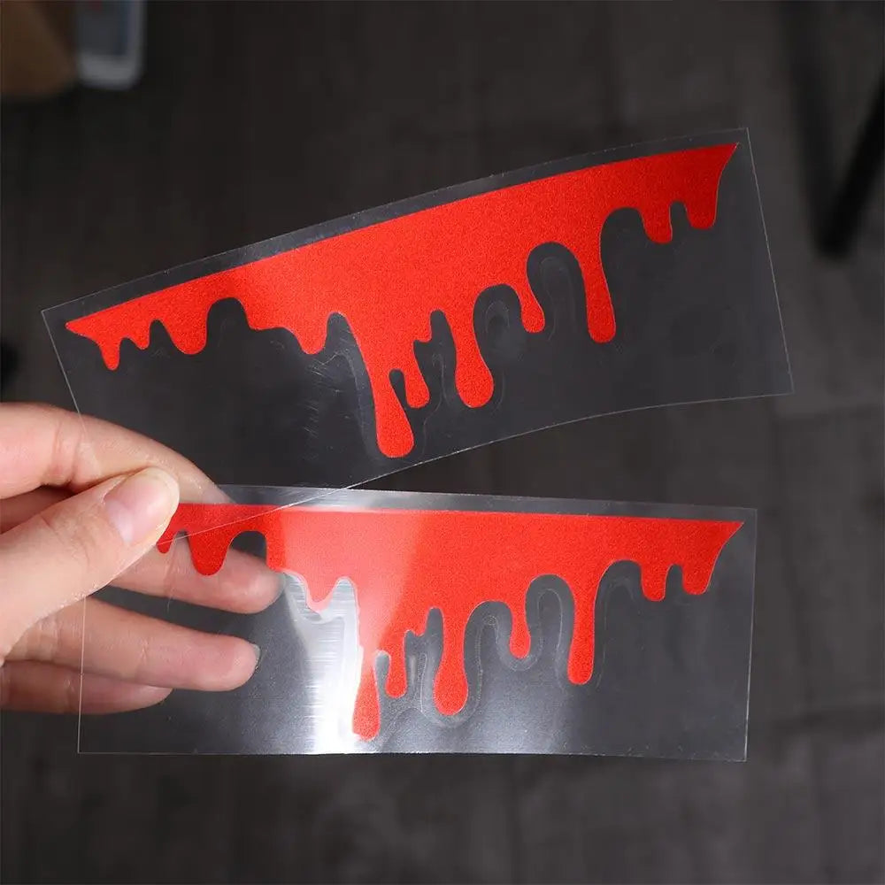 Red Blood Drips Stickers Halloween Theme Glass Headlight Sticker