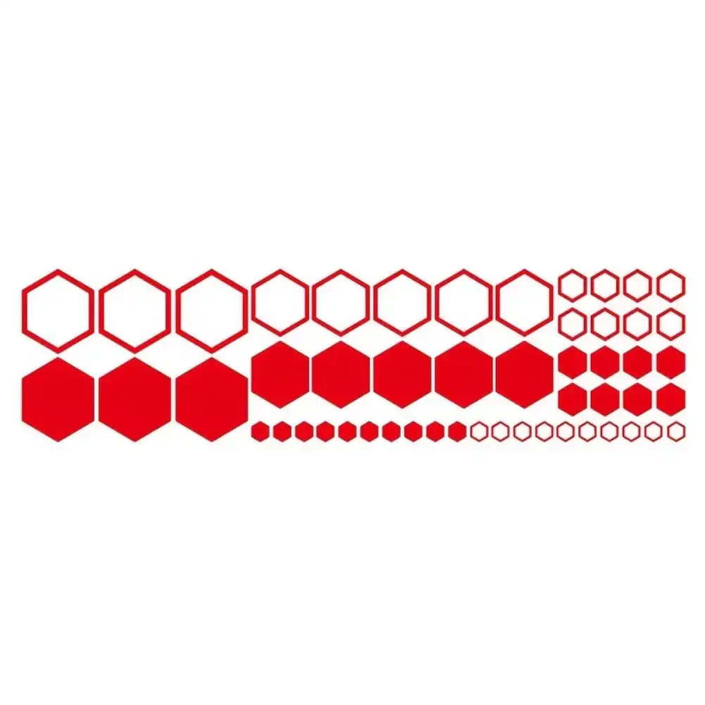 52PCS Honeycomb Vinyl Decals Large Small Combination Hexagonal