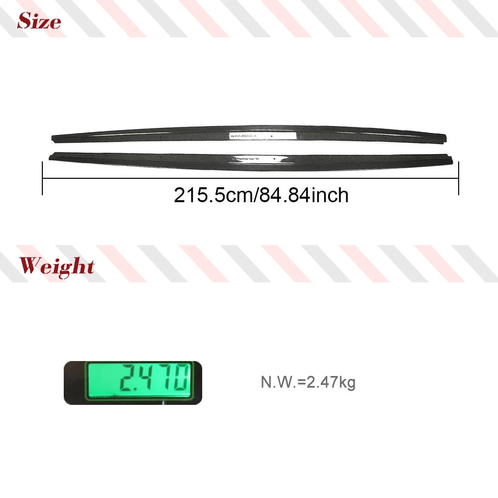 For BMW 5 Series F10 M-Sport Carbon Fiber Side Skirt Extension