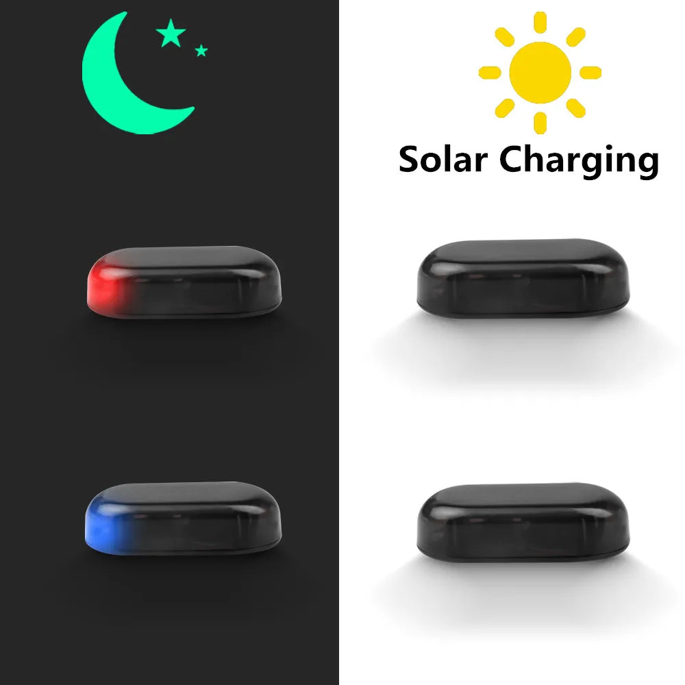 Seametal 2PCS Solar Powered Simulated Dummy Alarm Wireless Fake