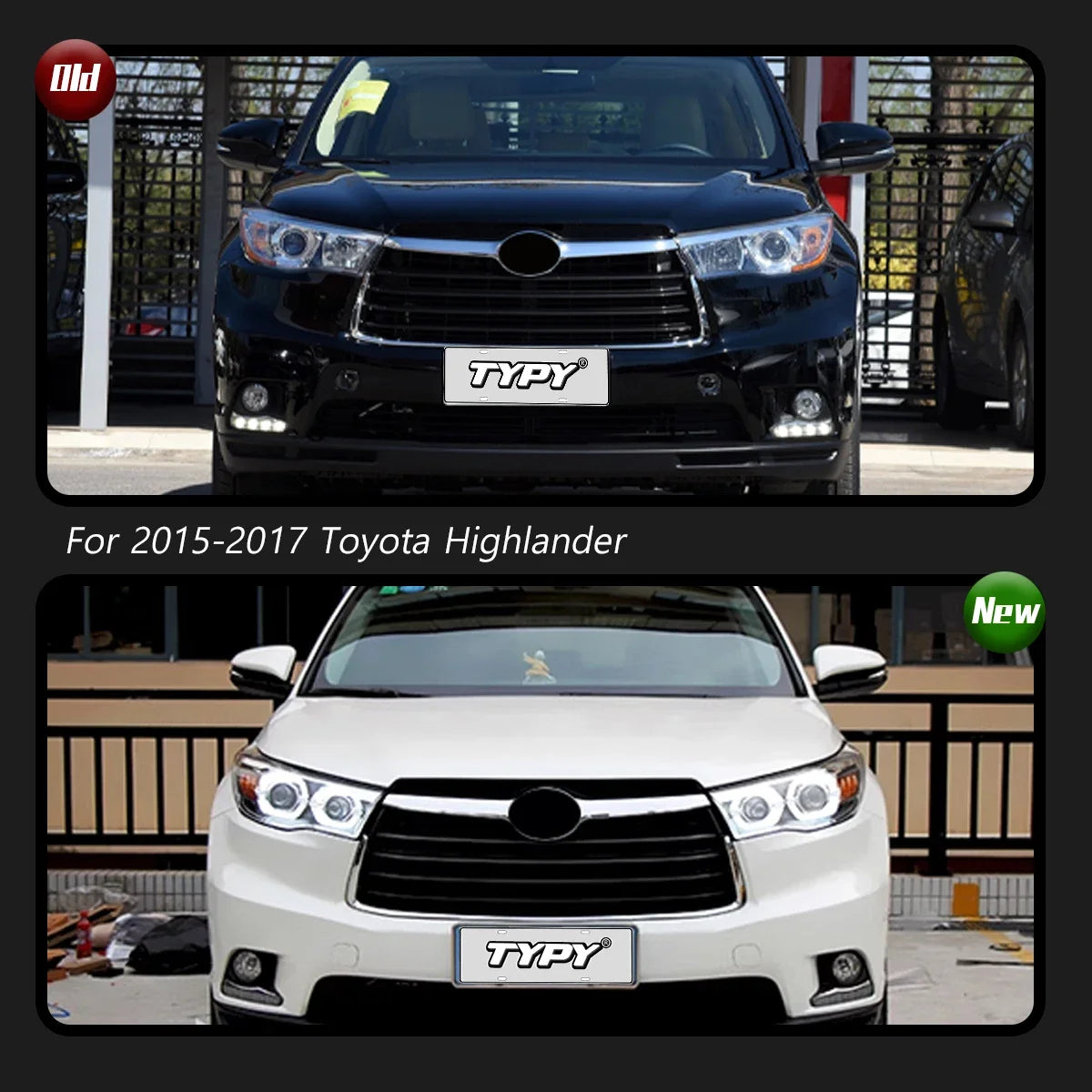 For Toyota Highlander 2015-2017 Upgraded Headlights Headlights