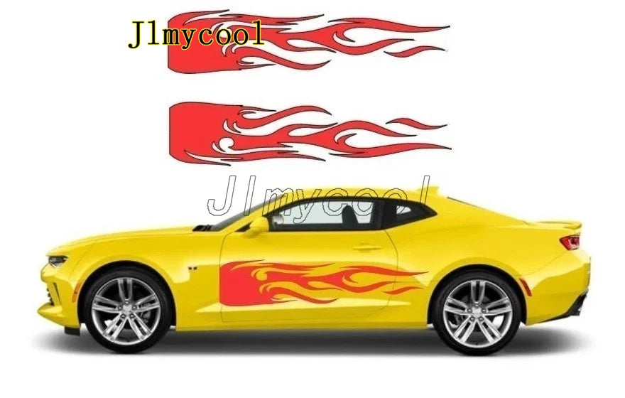 Flame Decal Set Large 12 X Tribal Graphic Body