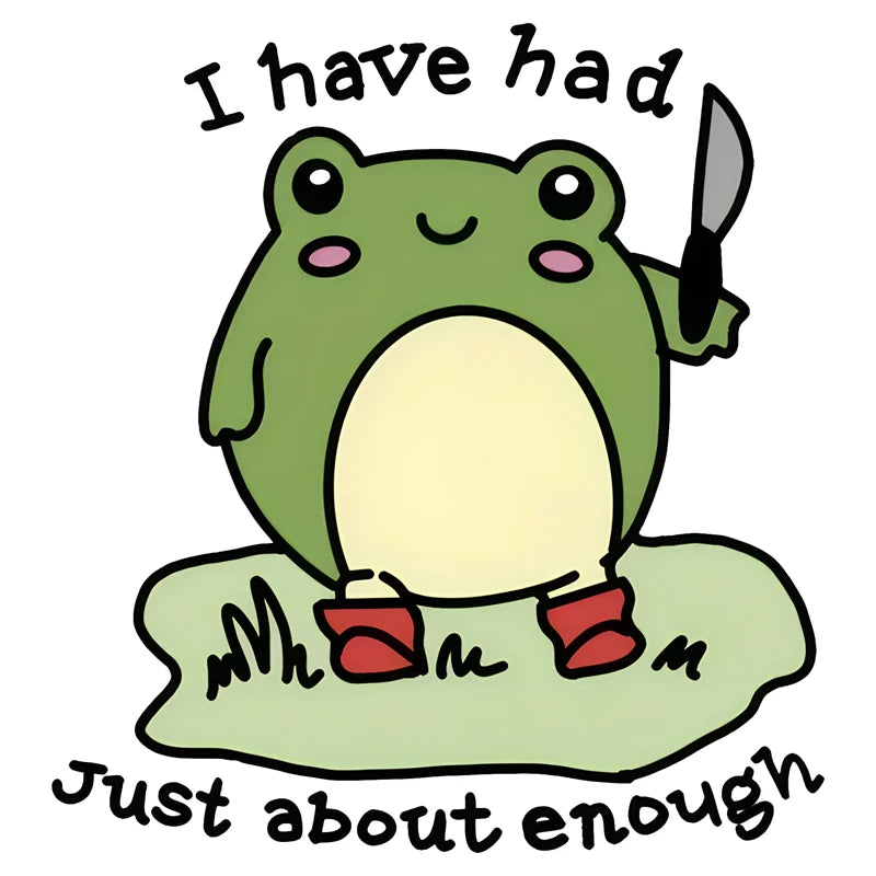 1PC Funny Cute Frog Pattern Sticker Window Bumper External