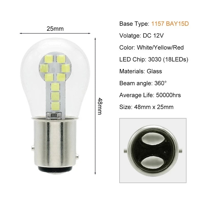 1PCS 1156 ba15s P21W 1157 bay15d P21 5W Bulbs