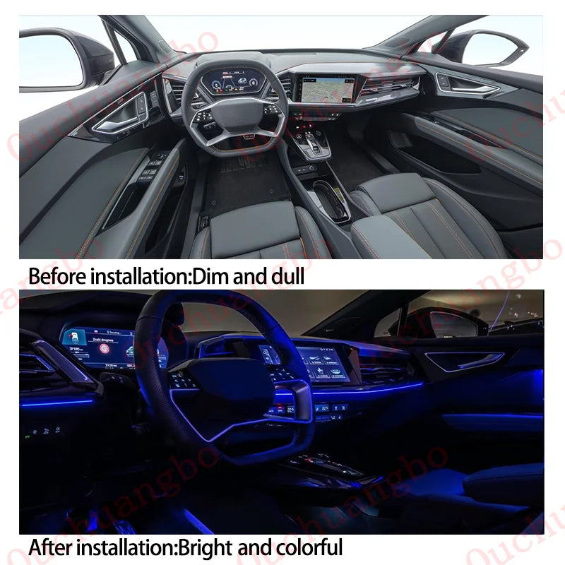 For Q4 e-tron 2022 2023 2024 Ouchuangbo Ambient Lighting Screen