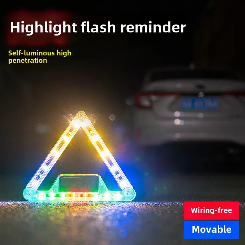 Solar Visor Strobe Flashing Interior Windshield Triangle Frame