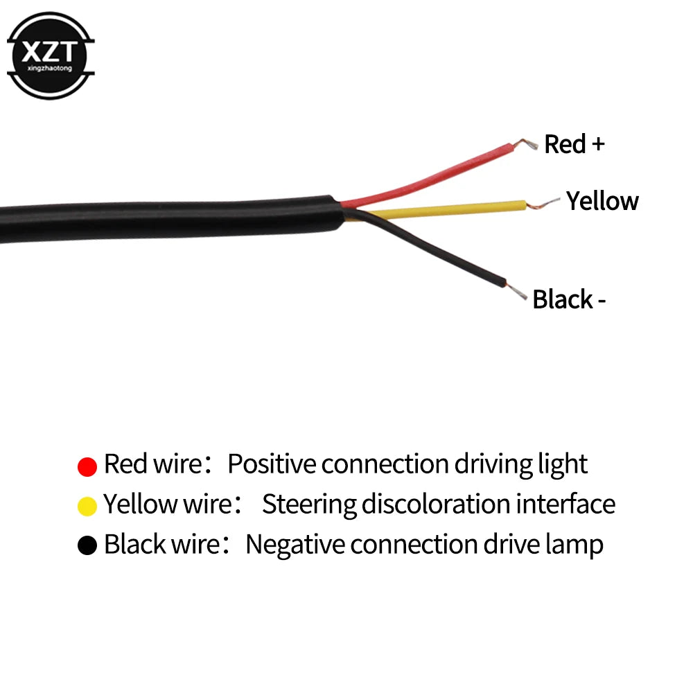 1pair Drl ultra-thin Daytime Running Flexible Waterproof Turn
