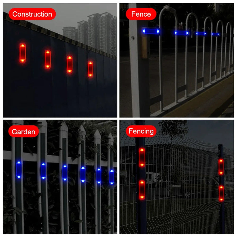 For Bike Motorcycle Scooters Solar LED 1-5pcs Warning Warn