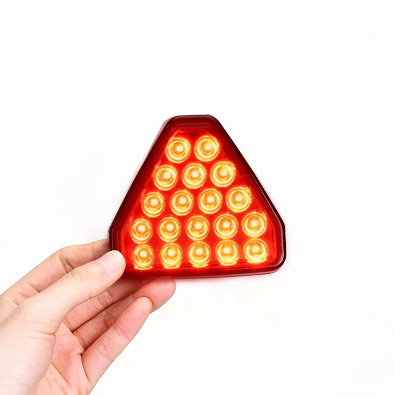 Brake Tail Triangle Red Reversing Stop Flash Warning Fog