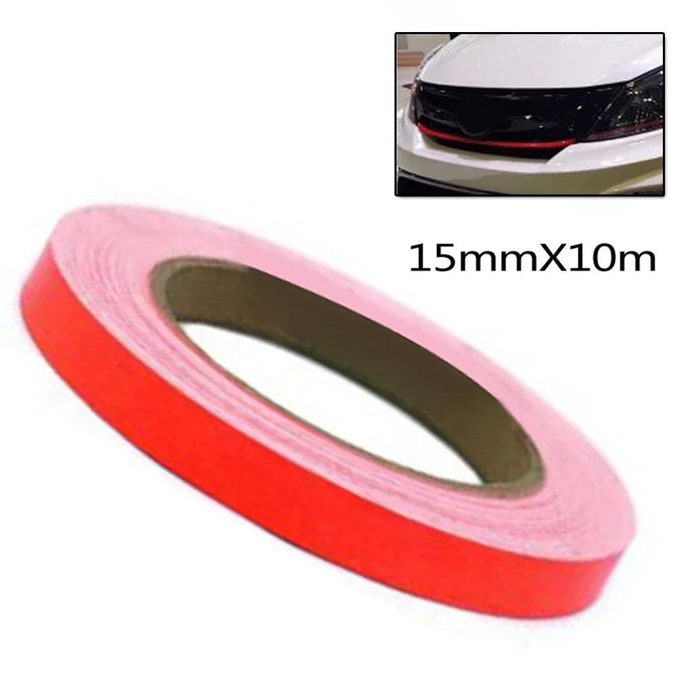 15mmx10m Red Lining Reflective Vinyl Wrap Film Sticker Decal