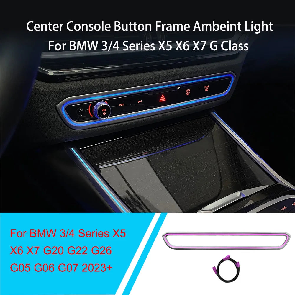 For BMW Center Console Button Frame Ambient Air Vent Fit Series