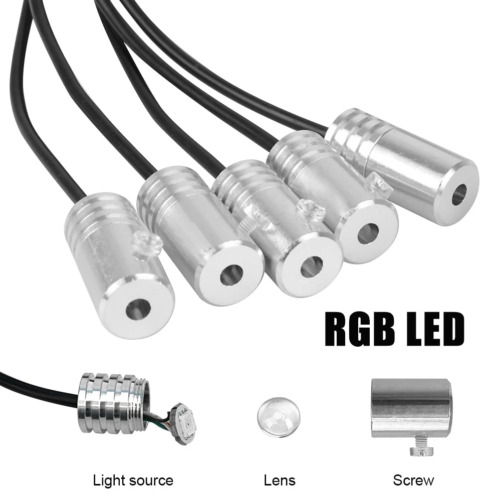 12V 6M Strips RGB Interior Ambient Fiber Optic Lens
