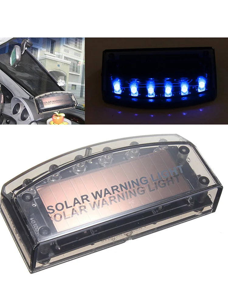 Alarm Solar Powered Flashing Simulated Dummy Fake Caution
