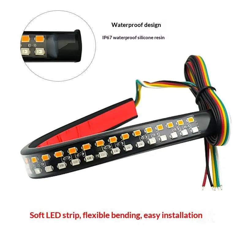 new20cm 30CM 40CM Motorcycle Flexible Tail Strip Rear Turn
