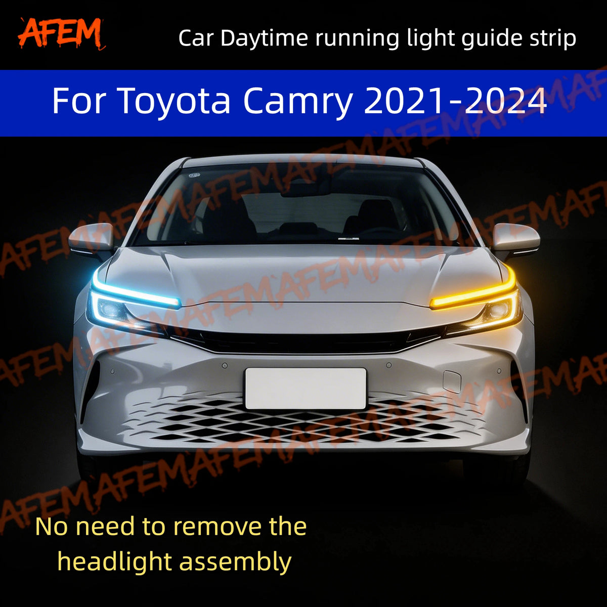 2PCS 12V Guide Strip Headlight Daytime Running Turn Signal