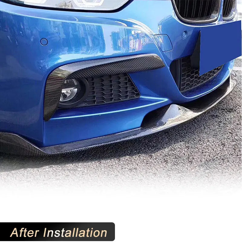 For BMW 3 Series F30 F31 Carbon Fiber Front Bumper Fog Cover