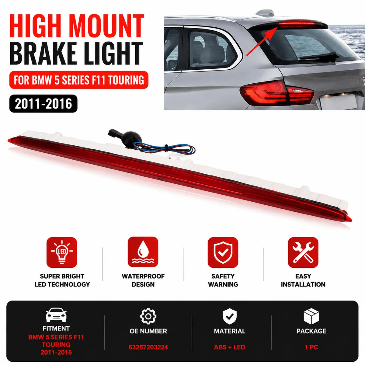 For 2011-2016 BMW 5 Series F11 Travel Edition high-mounted Brake