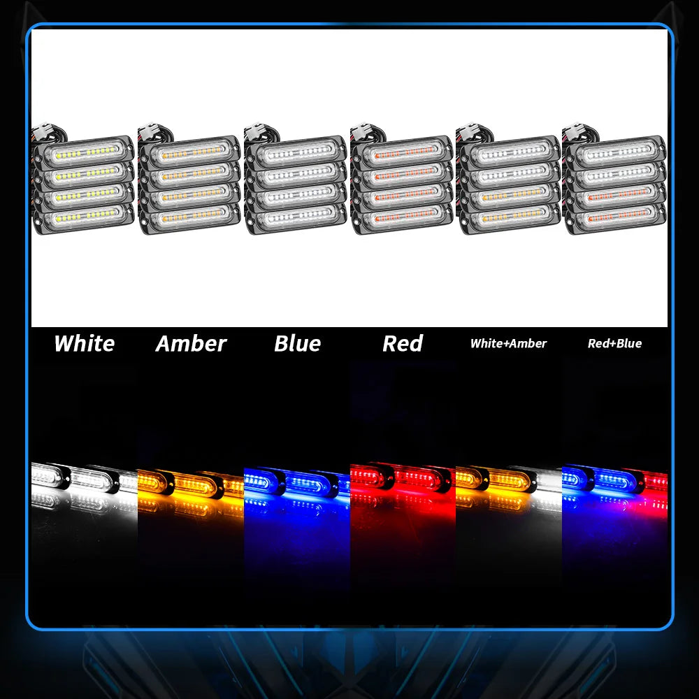 Warning Use Strobe Front Grille Emergency Flashing Bar Multiple