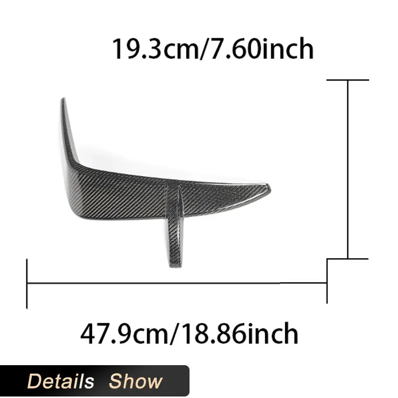 For BMW G90 G99 M5 2025 Full Carbon Fiber Front Bumper Canards