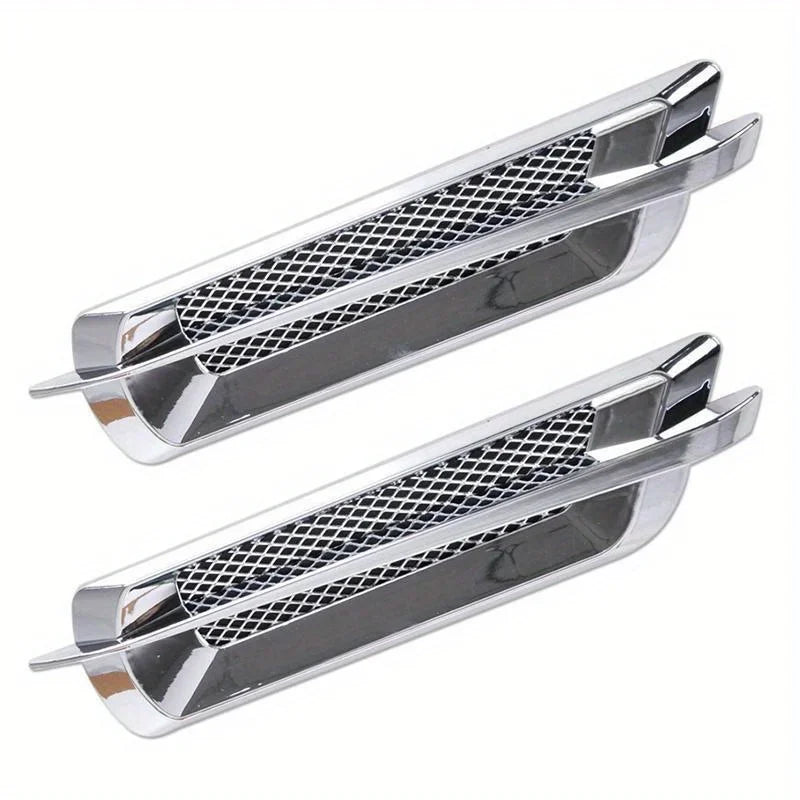 2PCS Chrome SUV Air Flow Fender Side Vent Sticker