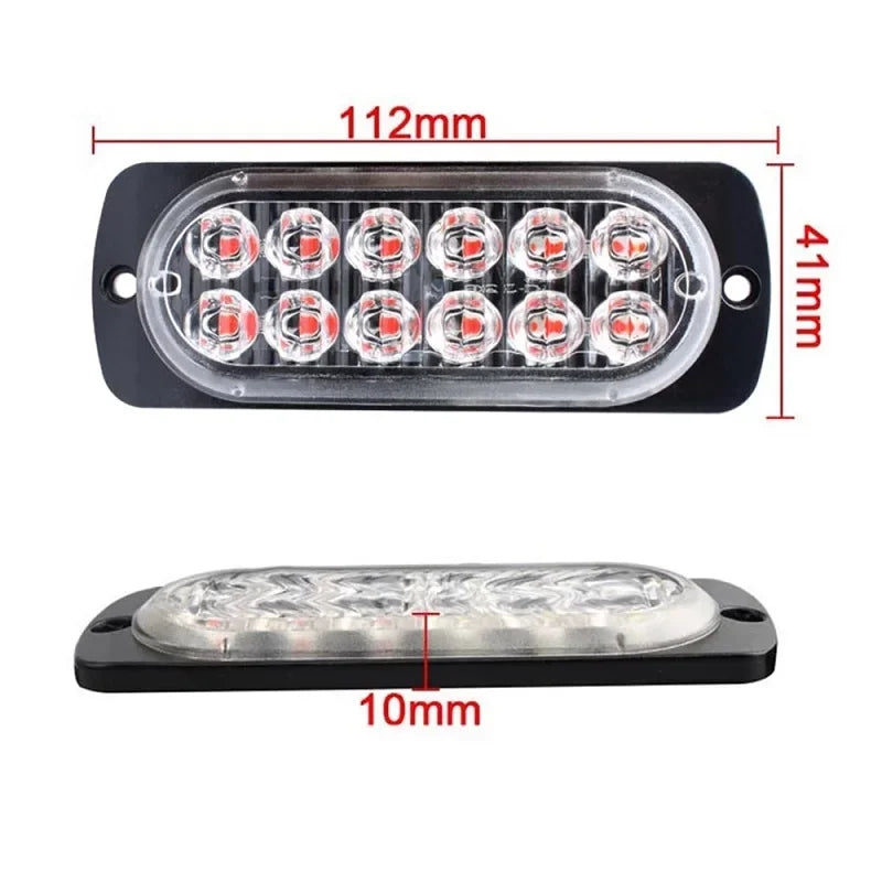 Strobe Flashing 48 Emergency Orange 12V Warning