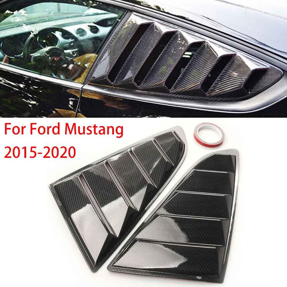 For Ford Mustang 2015-2020 Rear Louver Window Side Shutter Cover