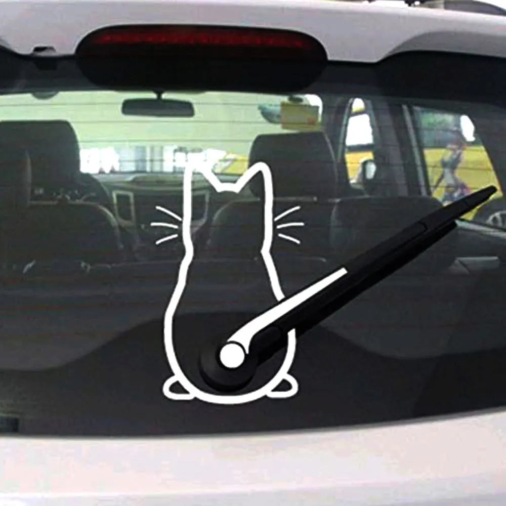 Kitty Cat Stickers Personalized Ecorative Windshield Wiper Cute