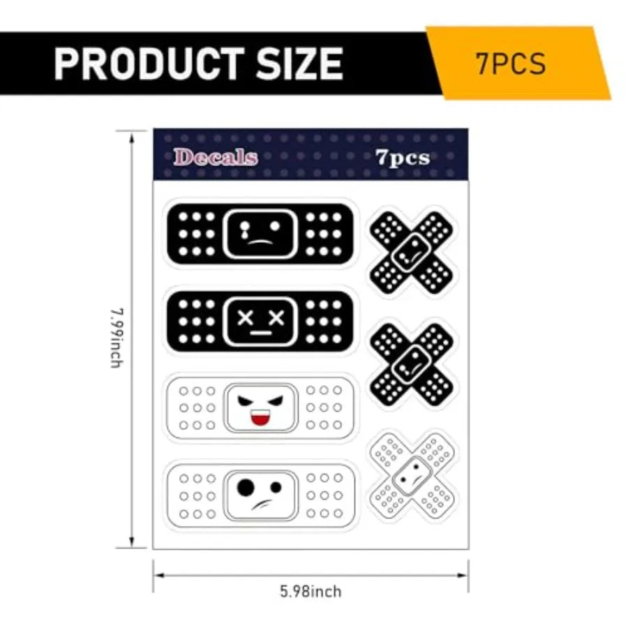 For Auto Damage Repair Universal Fit 7PCS Bandage Decal Funny