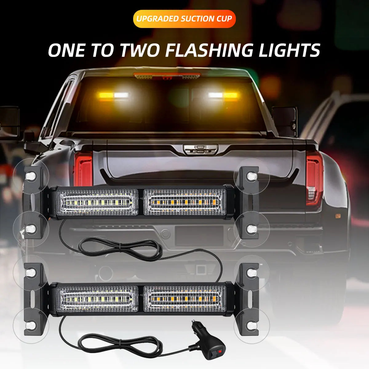 For Automobiles Trailers 30LED Emergency Strobe Amber Flashing