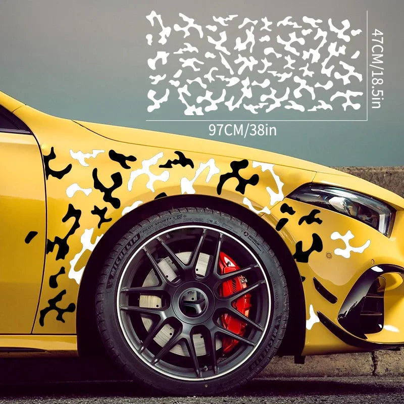Camouflage Stickers Racing Camo Decals Refit Both Sides Body