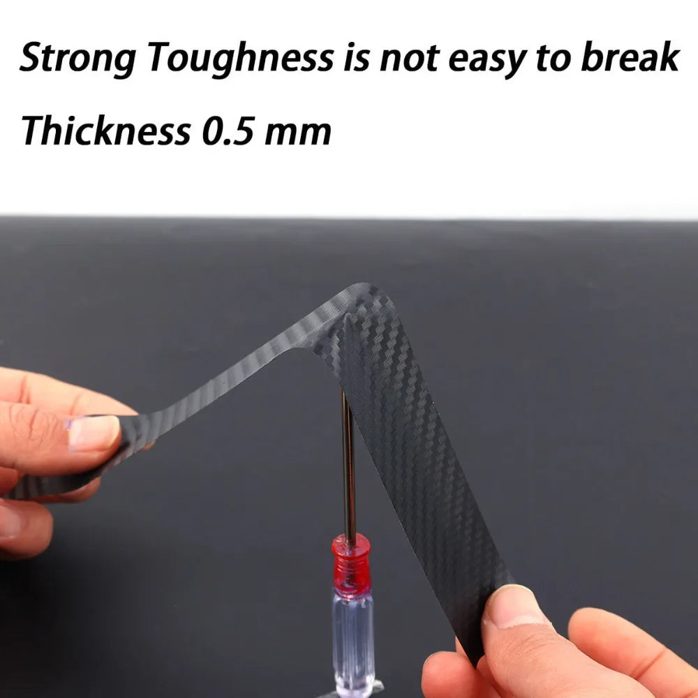 3D Carbon Fiber Sticker Waterproof Door Sill Protector Bumper