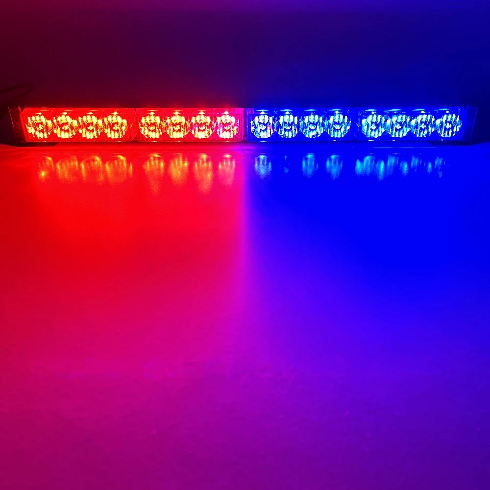 Amber 16LED Emergency Strobe Bar Sections Flashing Beacon