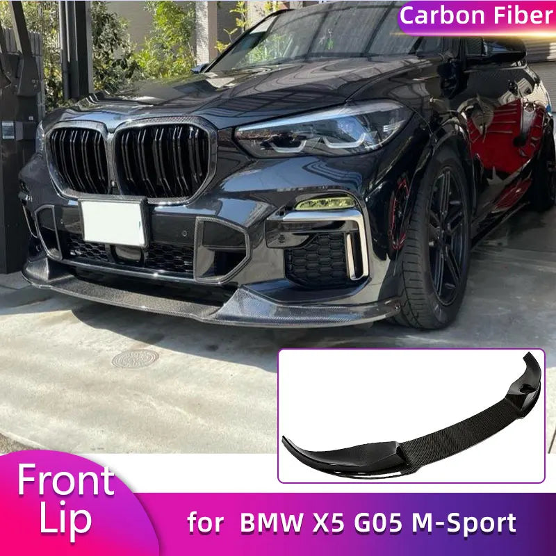 For BMW X5 G05 M-Sport Utility Carbon Fiber Front Bumper Lip