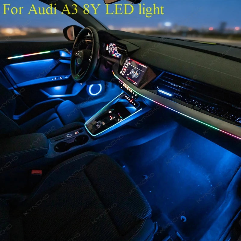 For Audi A3 8Y RGB Bluetooth Colors Ambient Kit APP Control