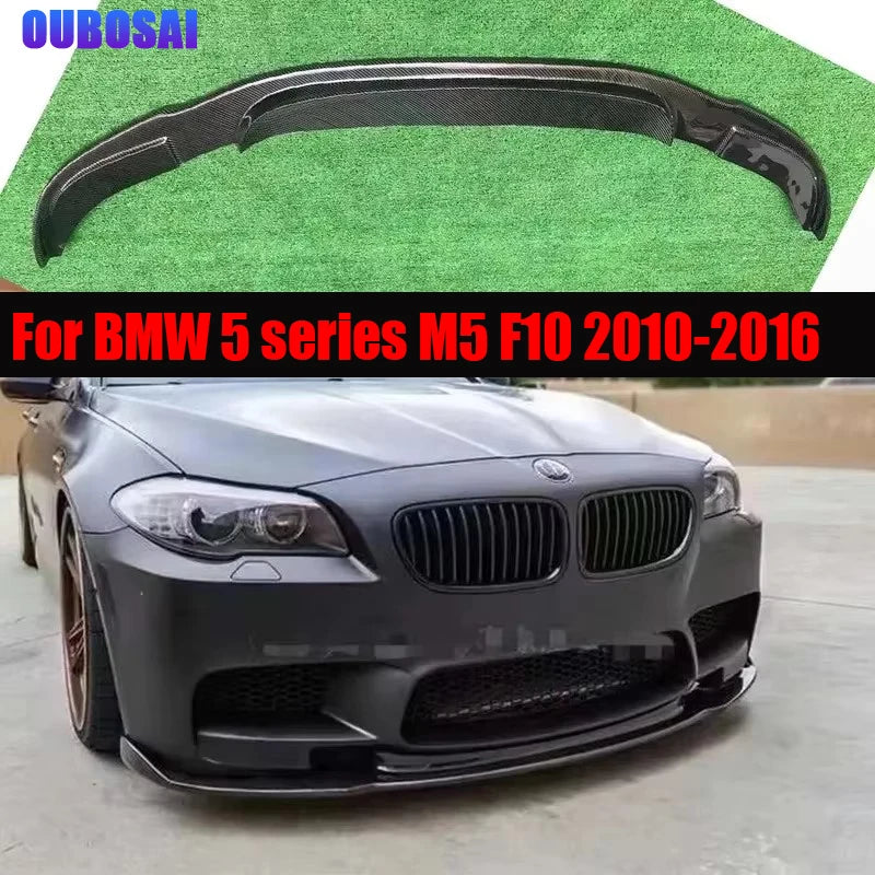 For BMW 5 Series M5 F10 2010-2016 Carbon Fiber Front Bumper Lip